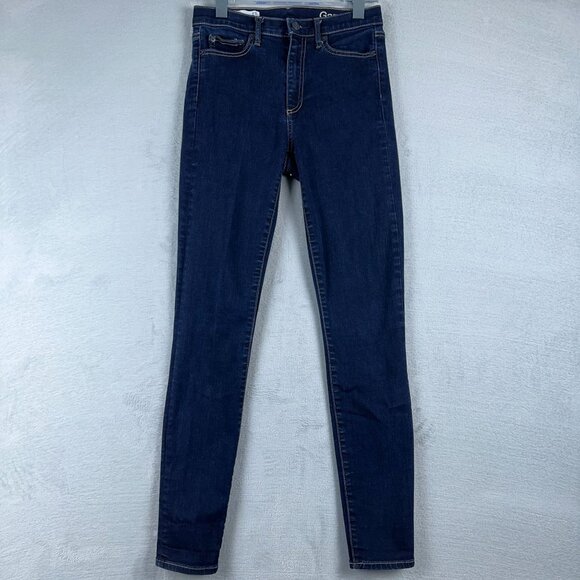 Gap 1969 True Skinny Jeans High Rise Resolution Womens Blue Size 27R - Picture 1 of 10